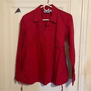 Baby & Me Maternity top.  Burgundy.  Cotton